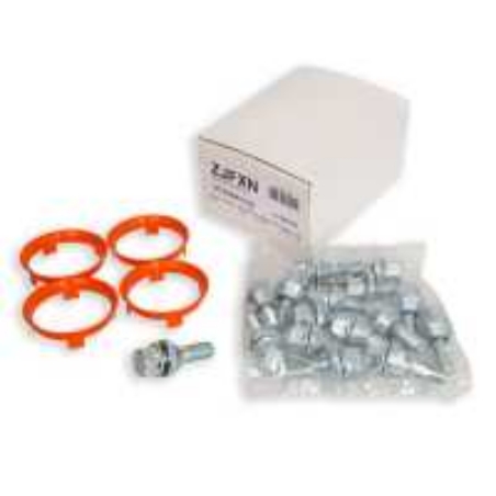 Imagine ZJFXN Kit montaj PCD change aliaj M12X1.25 Surub L 30mm | 19 Hex | 16buc Conic Inel Int 58.1/Ext 60.1